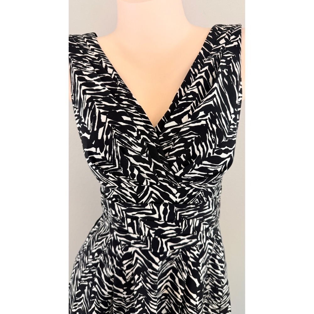 VTG Nanette Lepore Silk Cotton Print Silk Blend Fit & Flare Dress Size 0 - Picture 2 of 11
